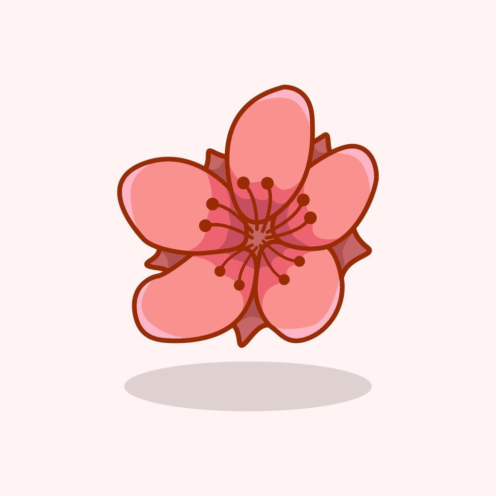 illustration of sakura flower also known as cherry blossom vector