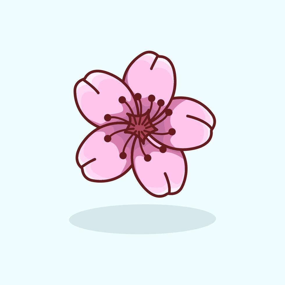 illustration of sakura flower also known as cherry blossom representing beauty of spring and Japanese nature culture Ideal for floral design vector