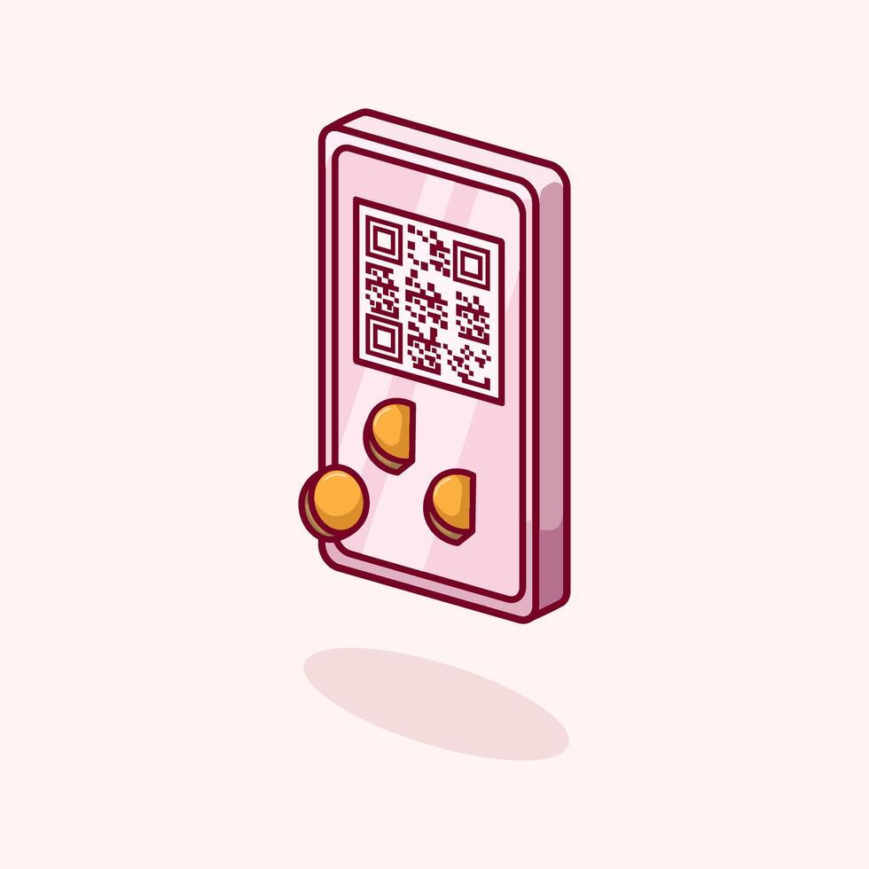 illustration of a QR code payment system with smartphone scan Scalable and editable for apps websites presentations and digital interfaces vector