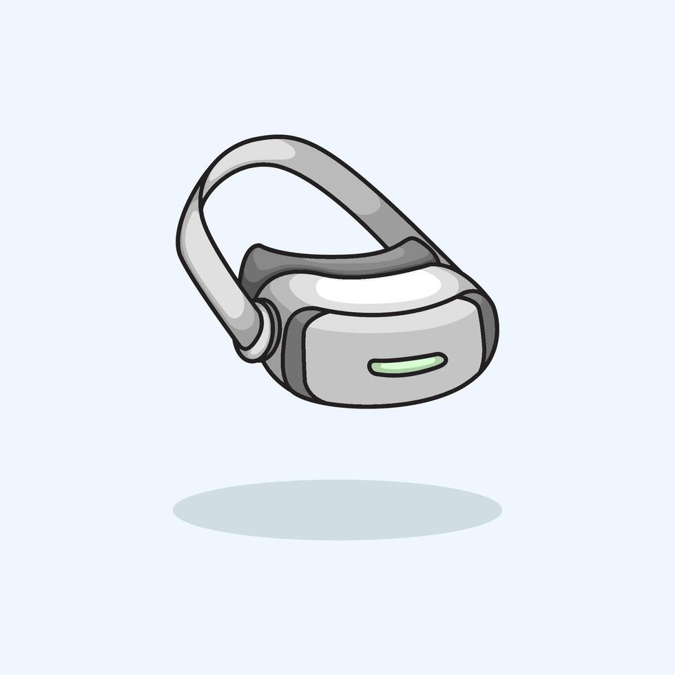 llustration of a VR headset representing immersive virtual reality experience and modern digital technology vector