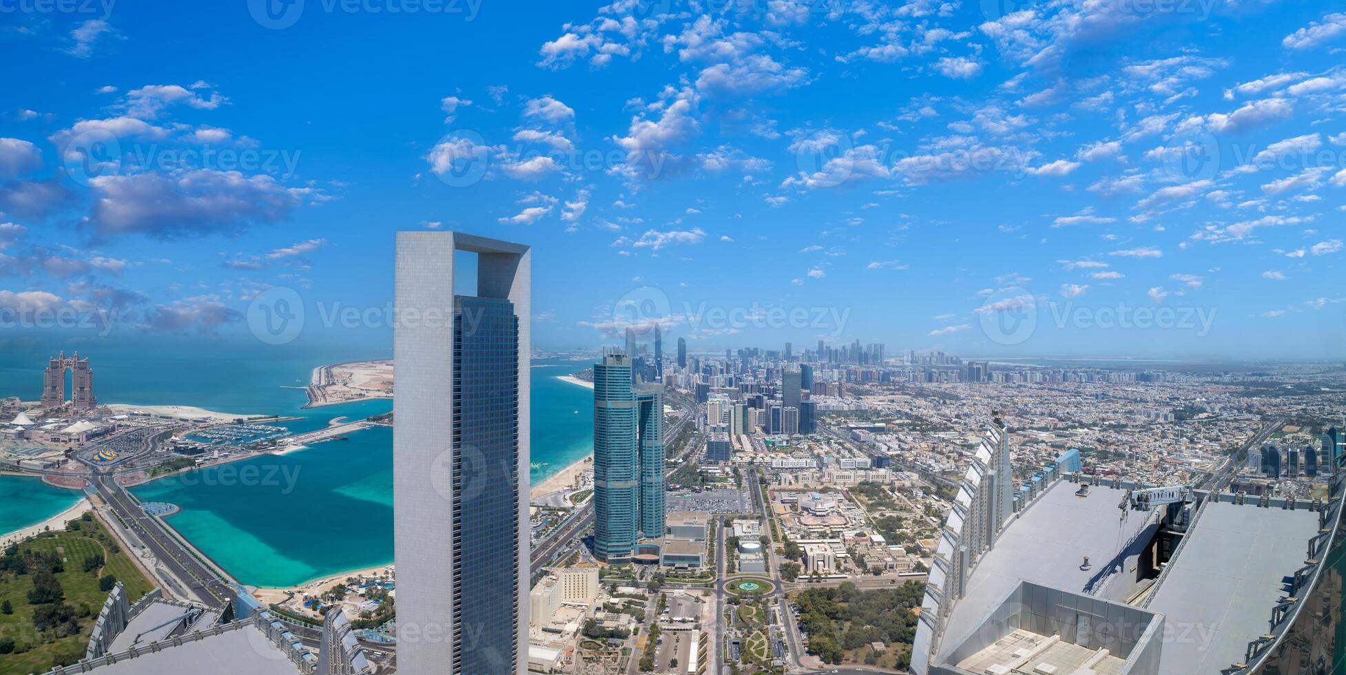United Arab Emirates, Abu Dhabi downtown panorama and financial center skyline photo