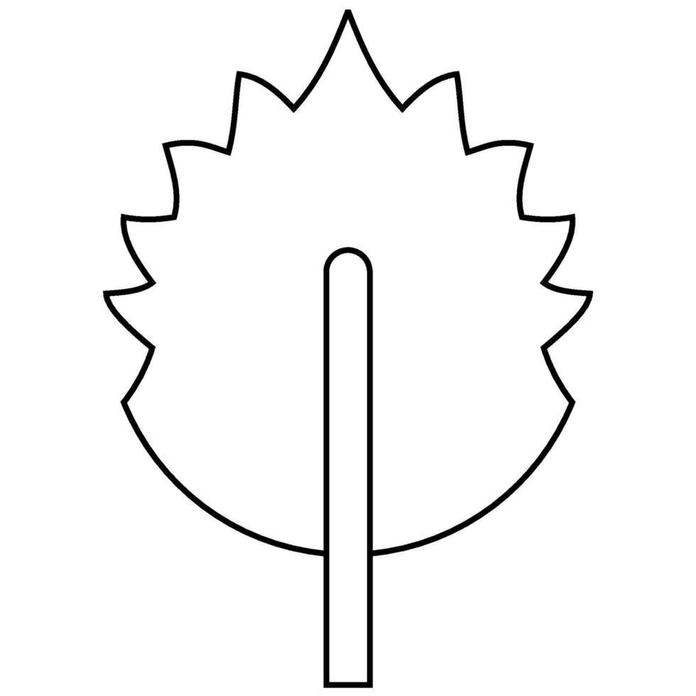 Birch leaf icon vector