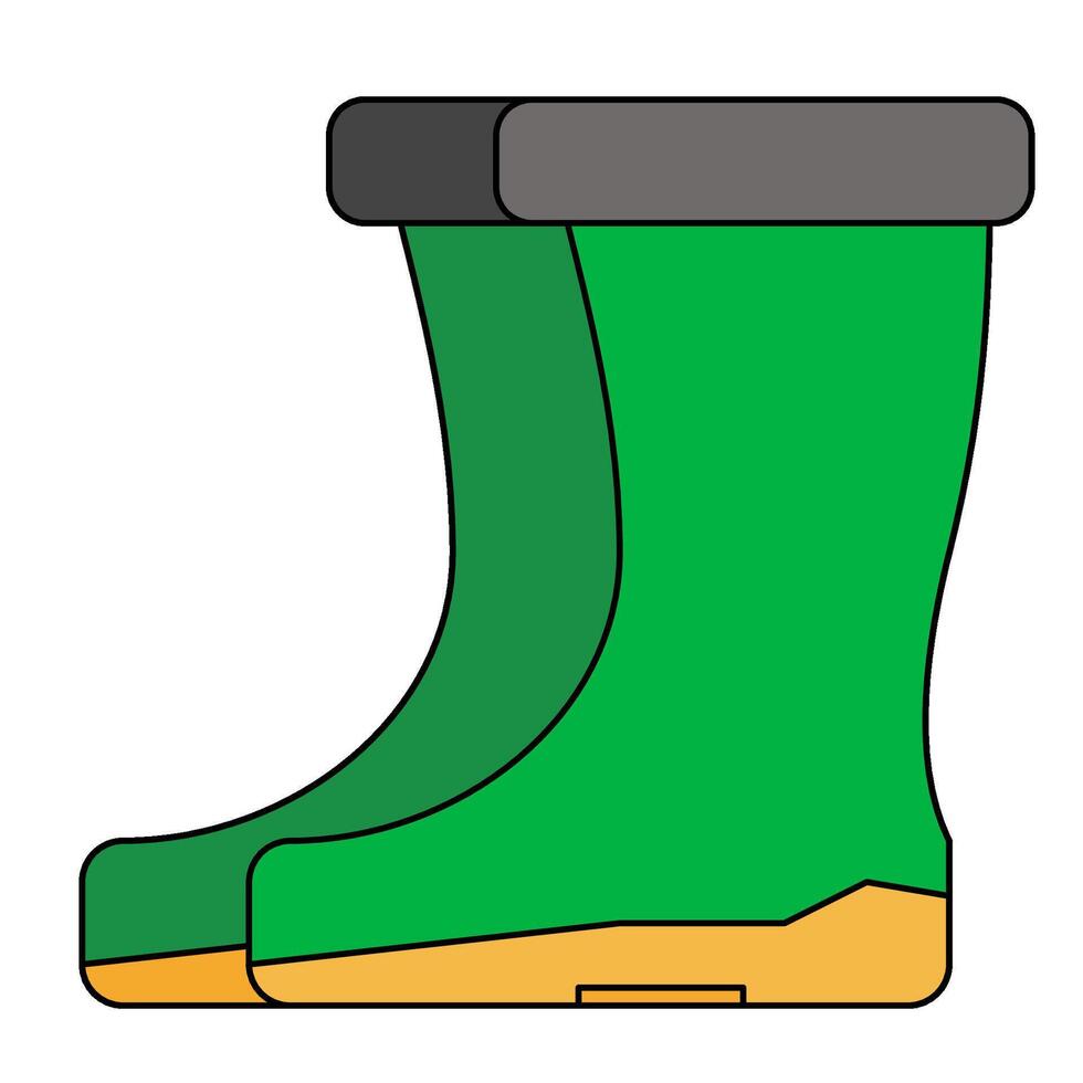 boots flat icon style vector