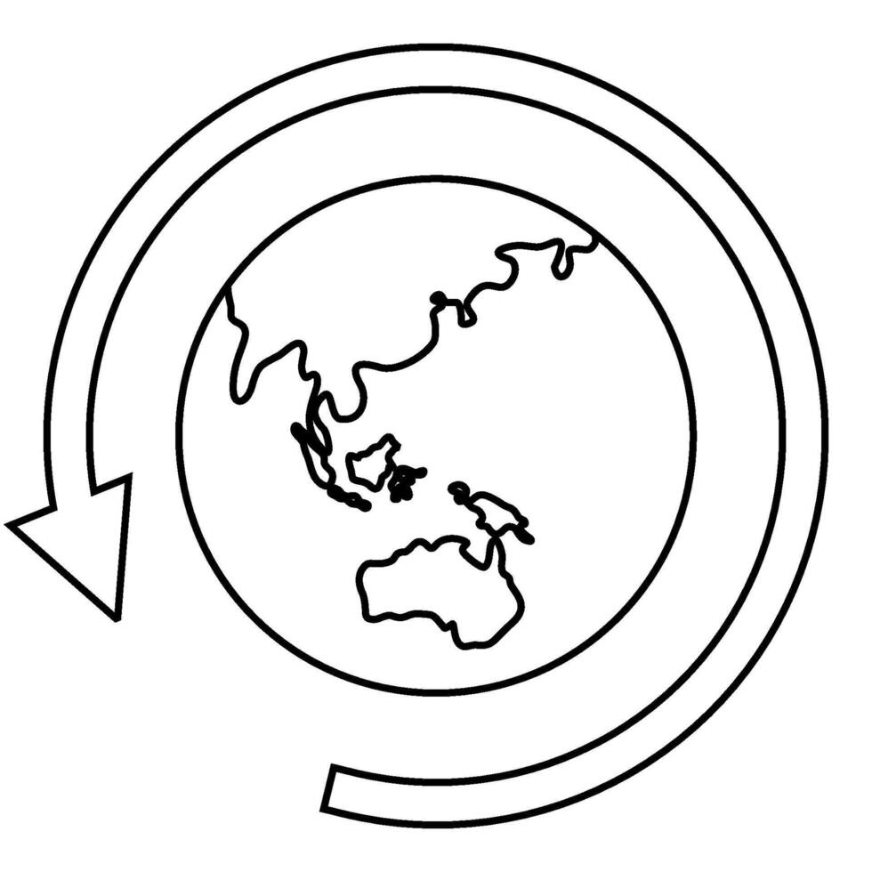 cycling earth icon vector
