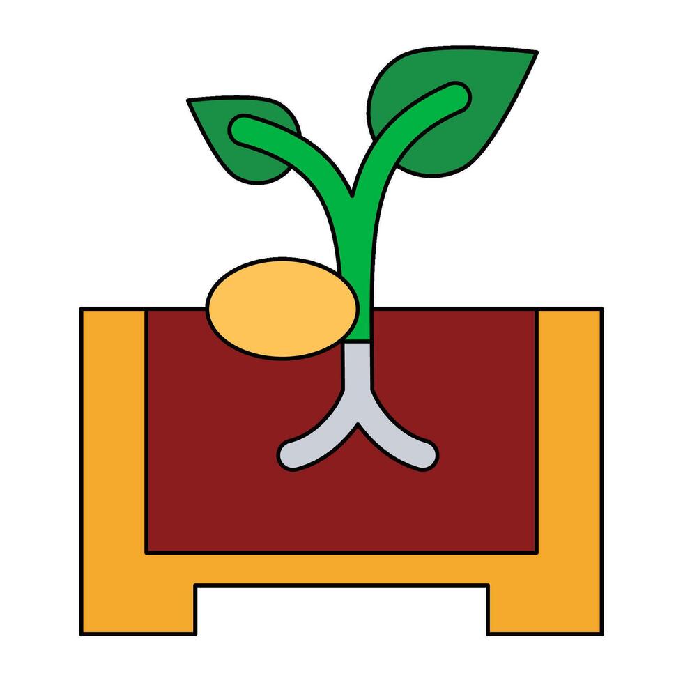 seedline flat icon style vector