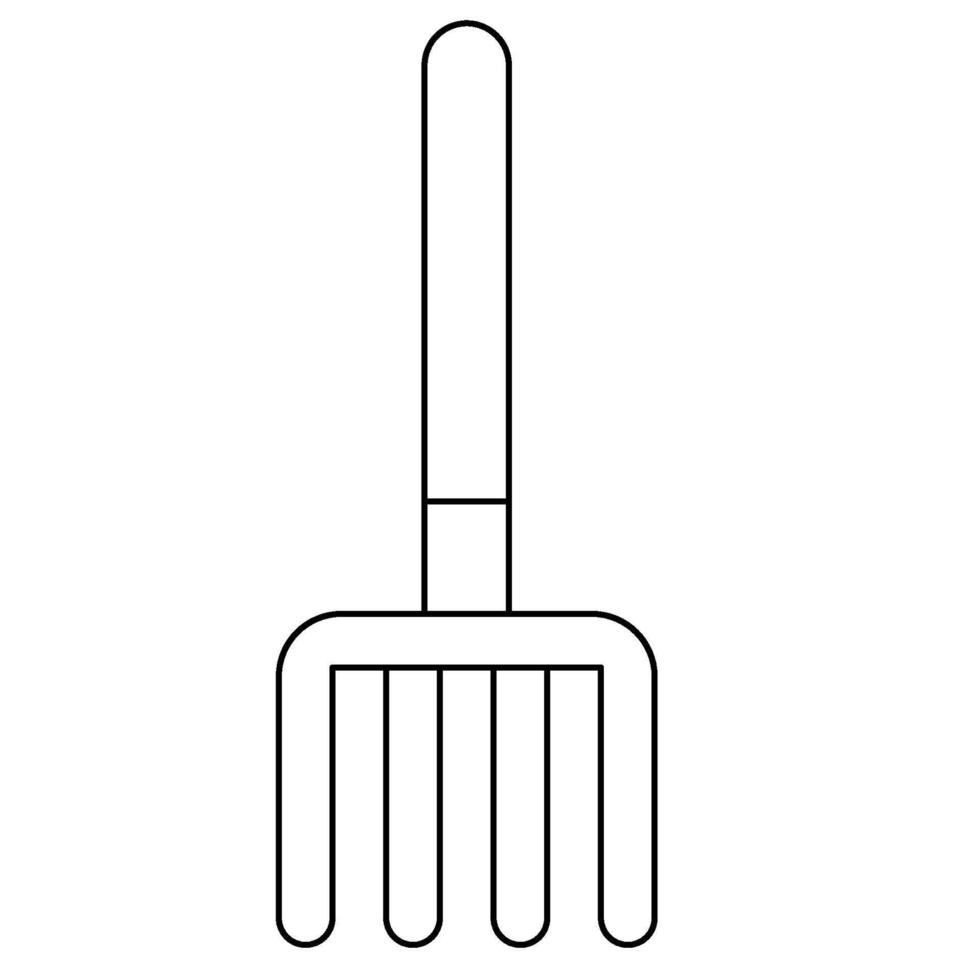 pitchfork outline icon vector
