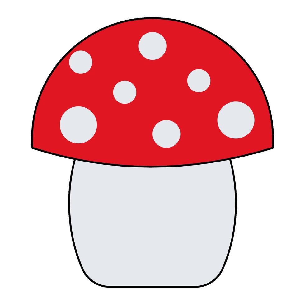 amanita flat icon style vector