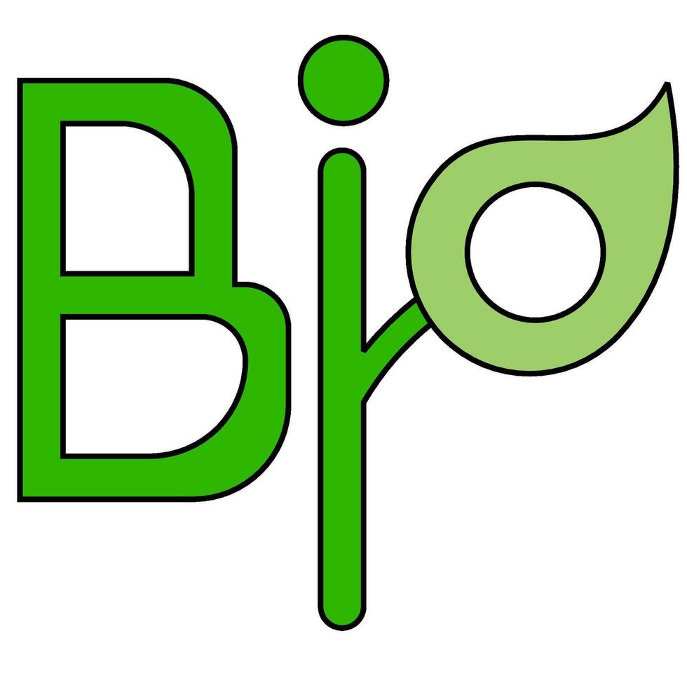 Bio symbol fill outline icon vector