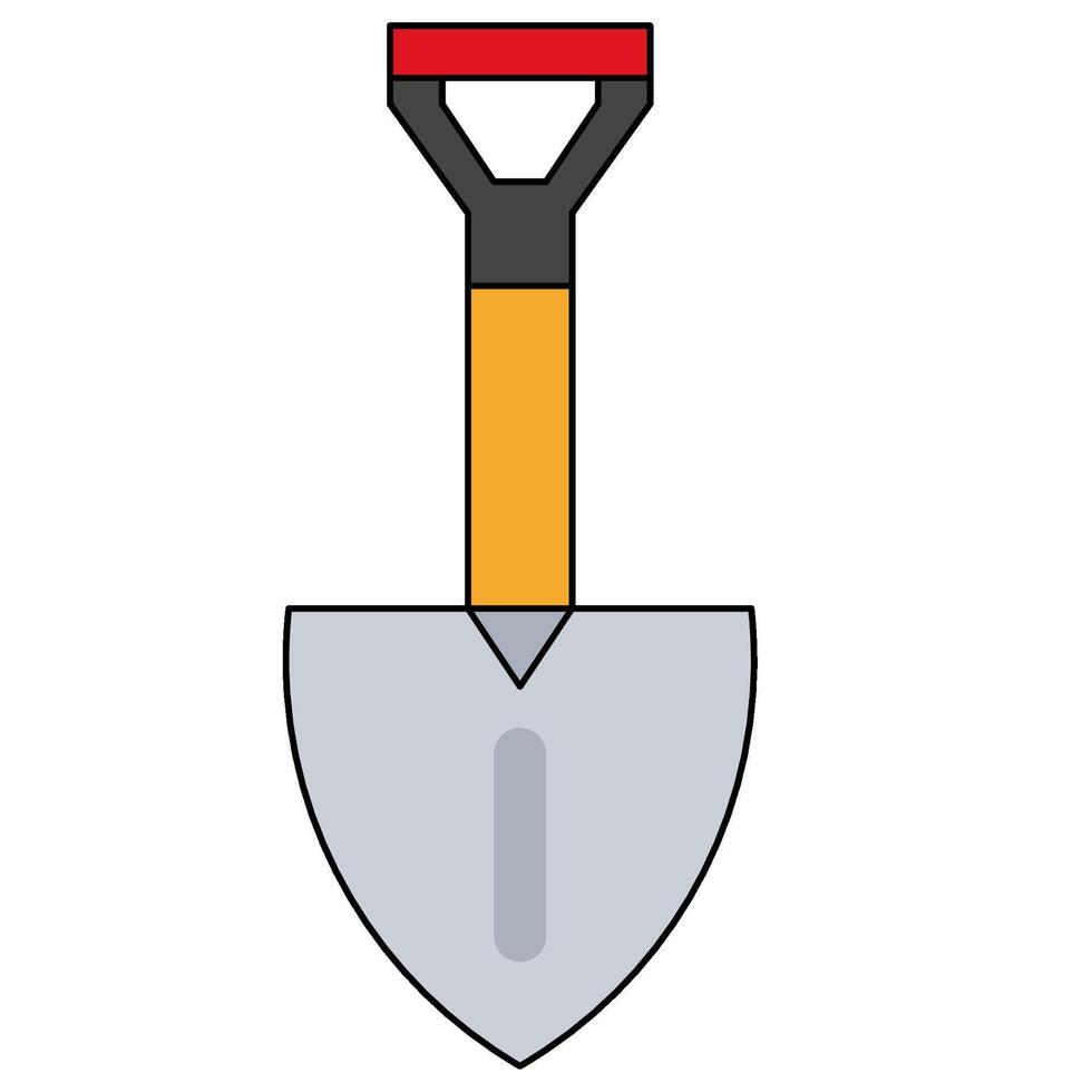 shovel flat icon style vector