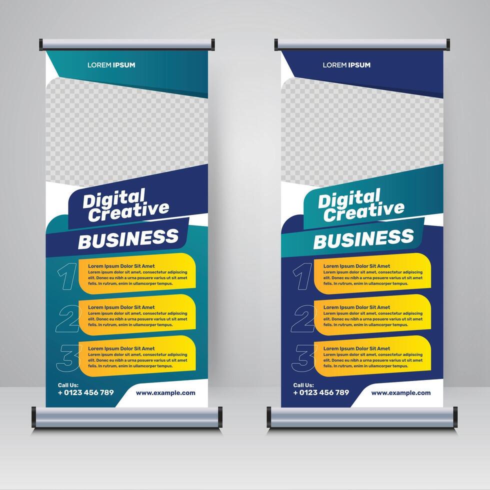 Corporate rollup or X banner design background template vector