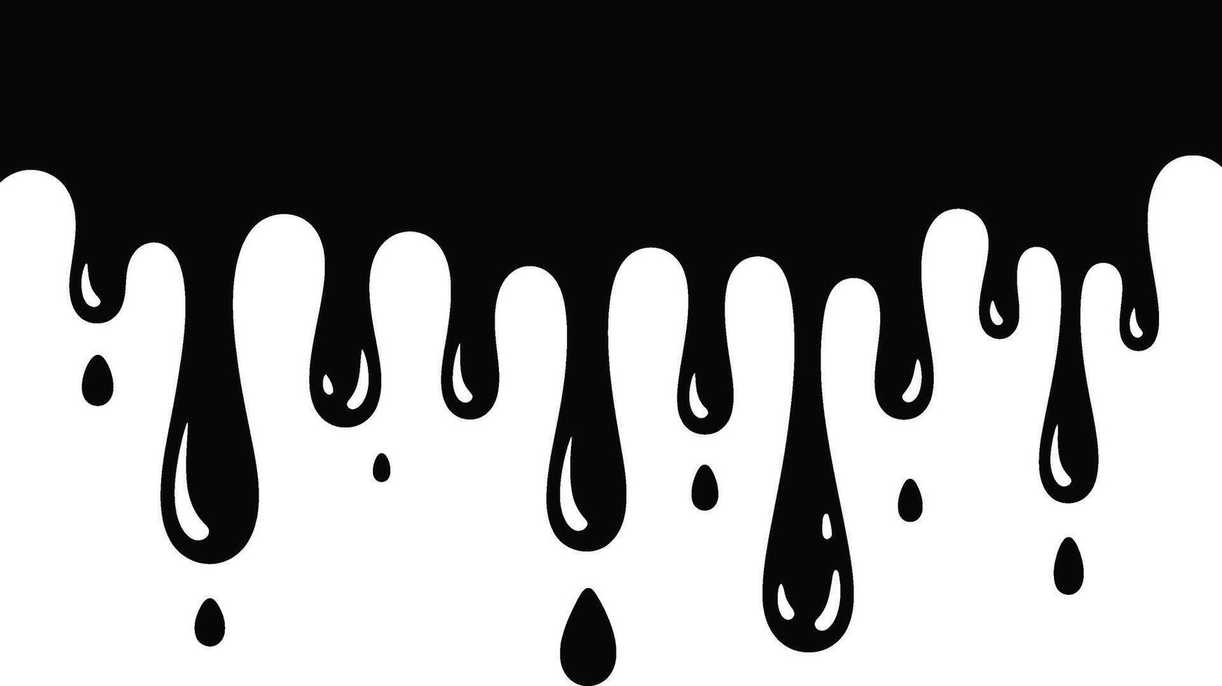 Black paint drips abstract background illustration for graphic design or decorative elements vector