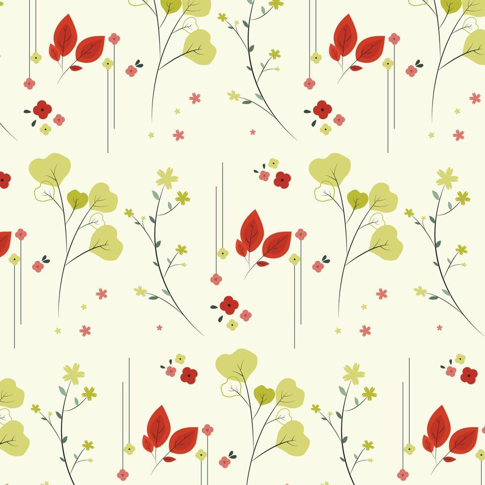 Tropical seamless leaves pattern background design vector