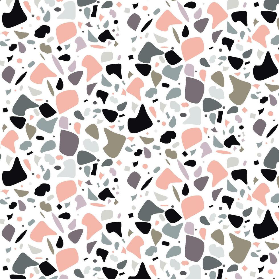 Terrazzo flooring seamless pattern background design vector