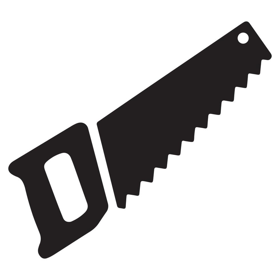 Hand saw icon isolated on white background vector