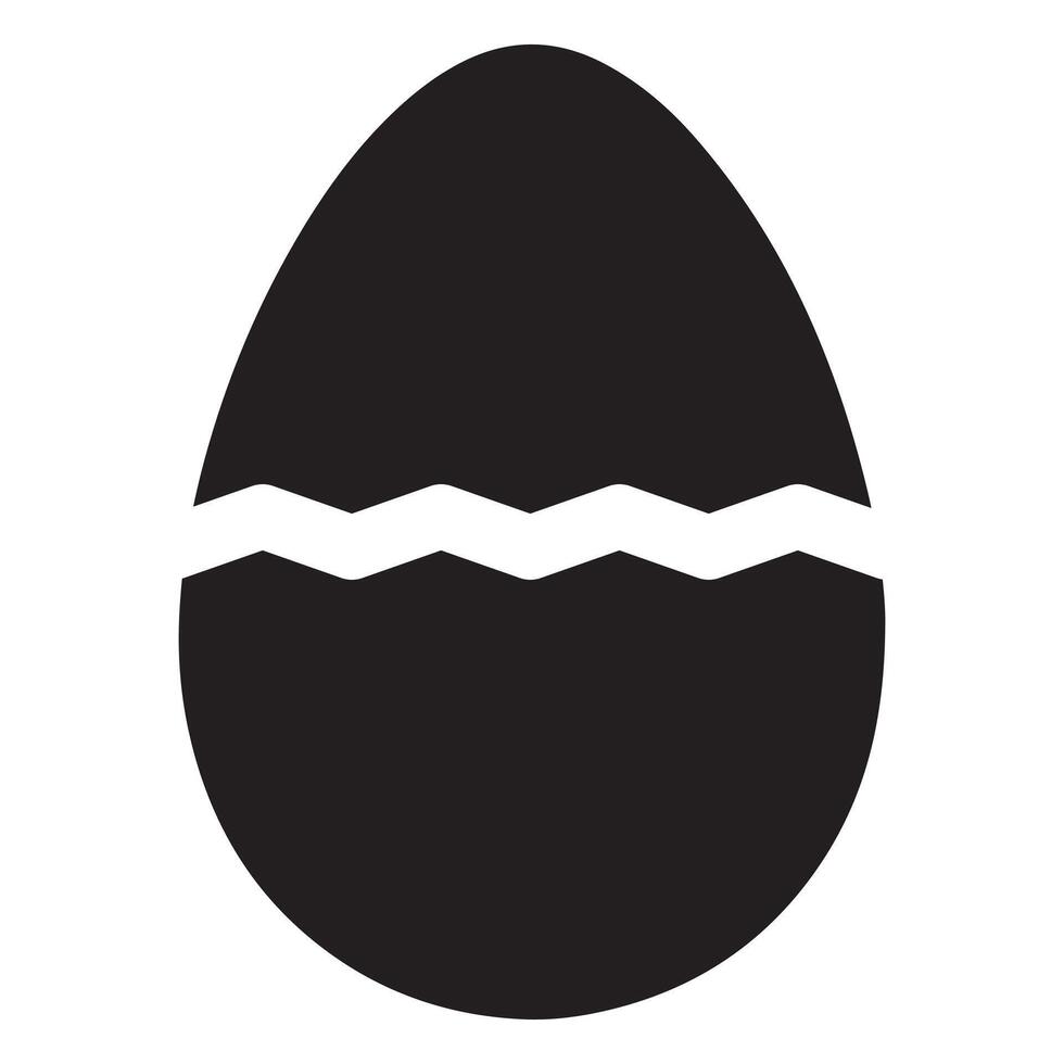 Broken egg icon with on white background vector