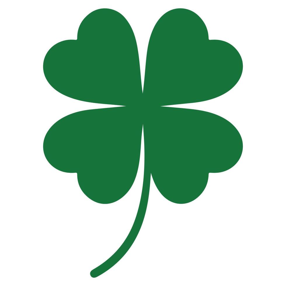 Four leaf clover colorful icon vector