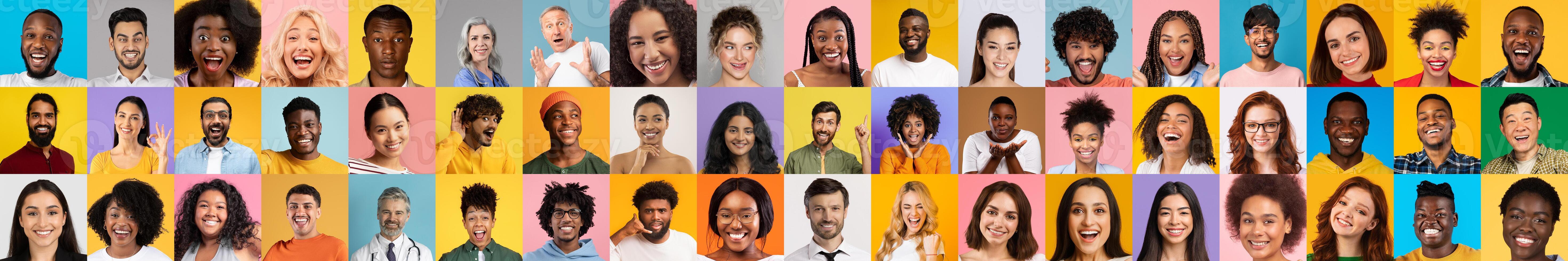 A vibrant collection of portraits showcasing individuals from various backgrounds. photo