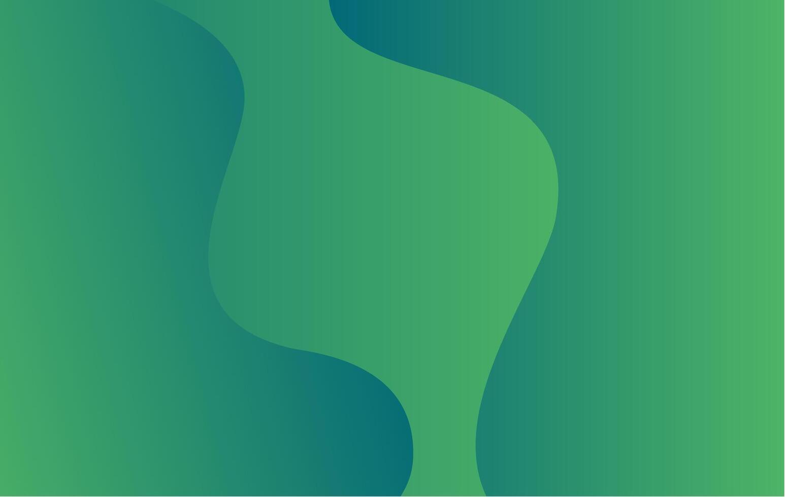 Aesthetic Green Gradient Wallpaper with Flowing Wave Pattern vector