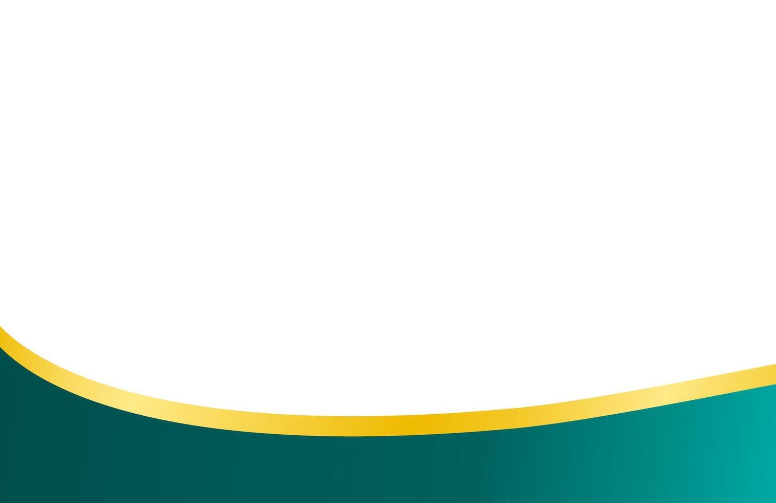 Teal and Gold Wave Borders for Certificate Frames vector