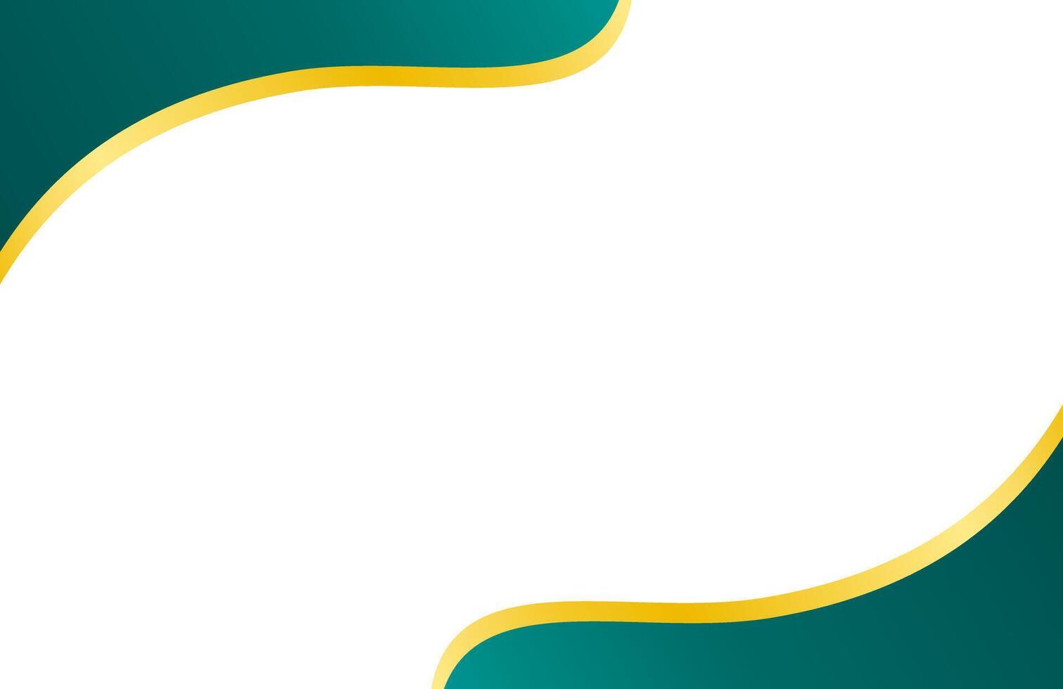 Teal and Gold Gradient Borders for Award Certificates vector