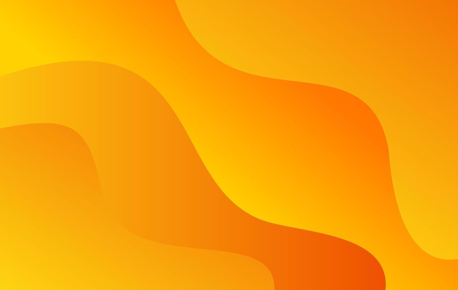 Orange and Yellow Gradient Wave Background. Bright Abstract Wallpaper vector