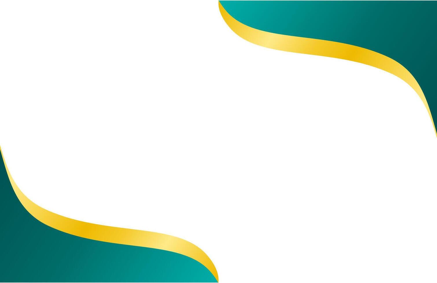 Teal and Gold Border Elements for Formal Templates vector