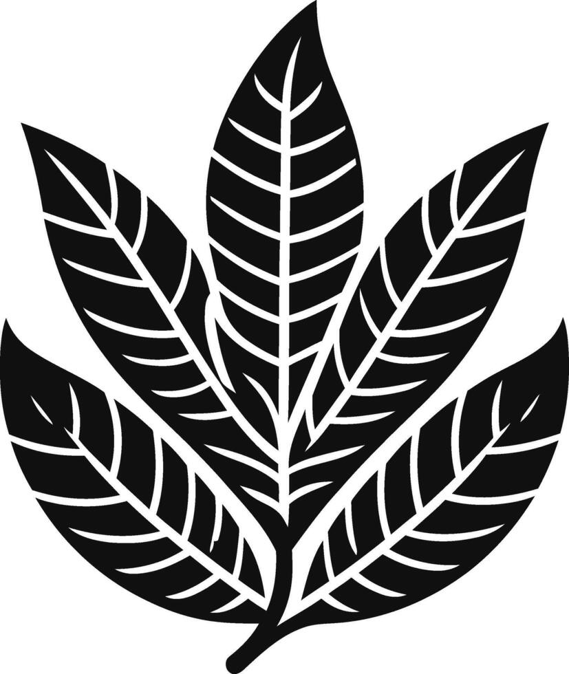 Minimalist single leaf illustration vector