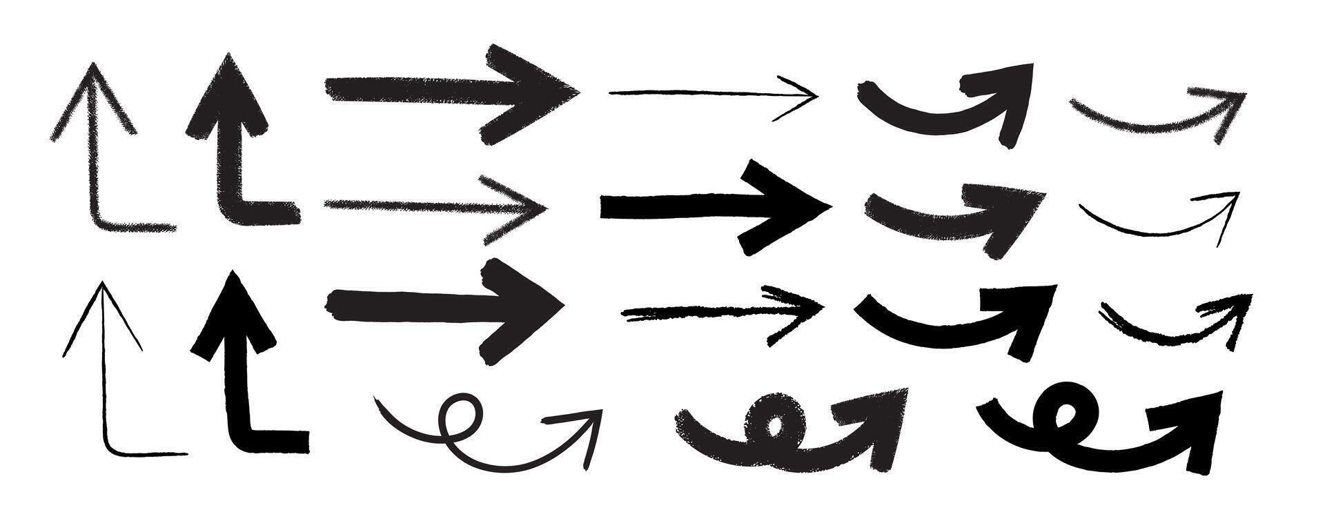 Arrows Hand Drawn Set vector