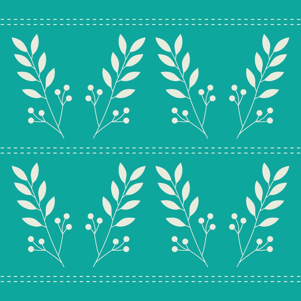 minimalistic seamless pattern with leaves flat illustration for fabric and wallpaper design. vector