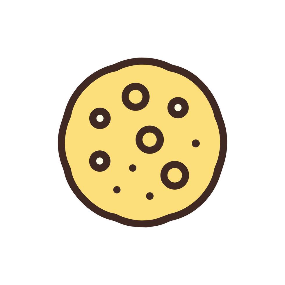 Stylized cookie illustration on a clean White Background vector