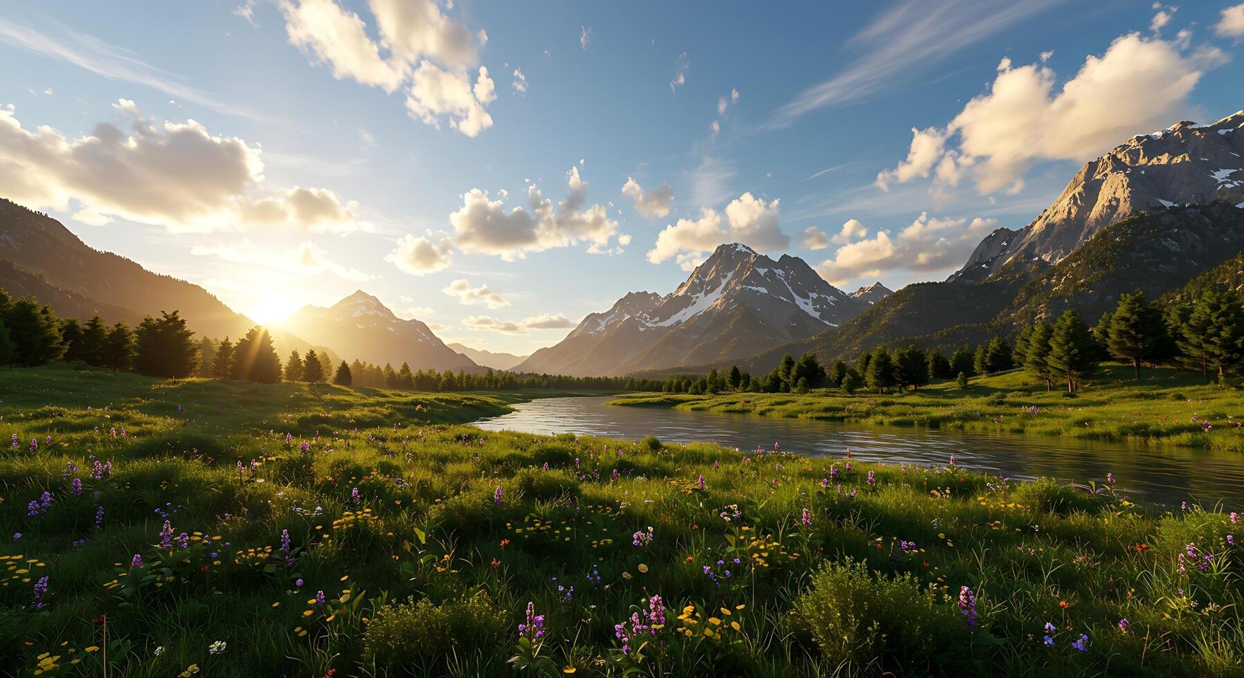 Realistic Nature Composition with Crisp Lighting and Clarity photo