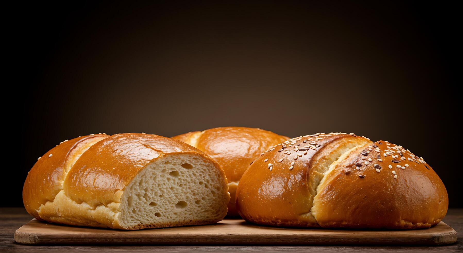 Photorealistic Bread Resting on Cloth with Natural Shadows photo
