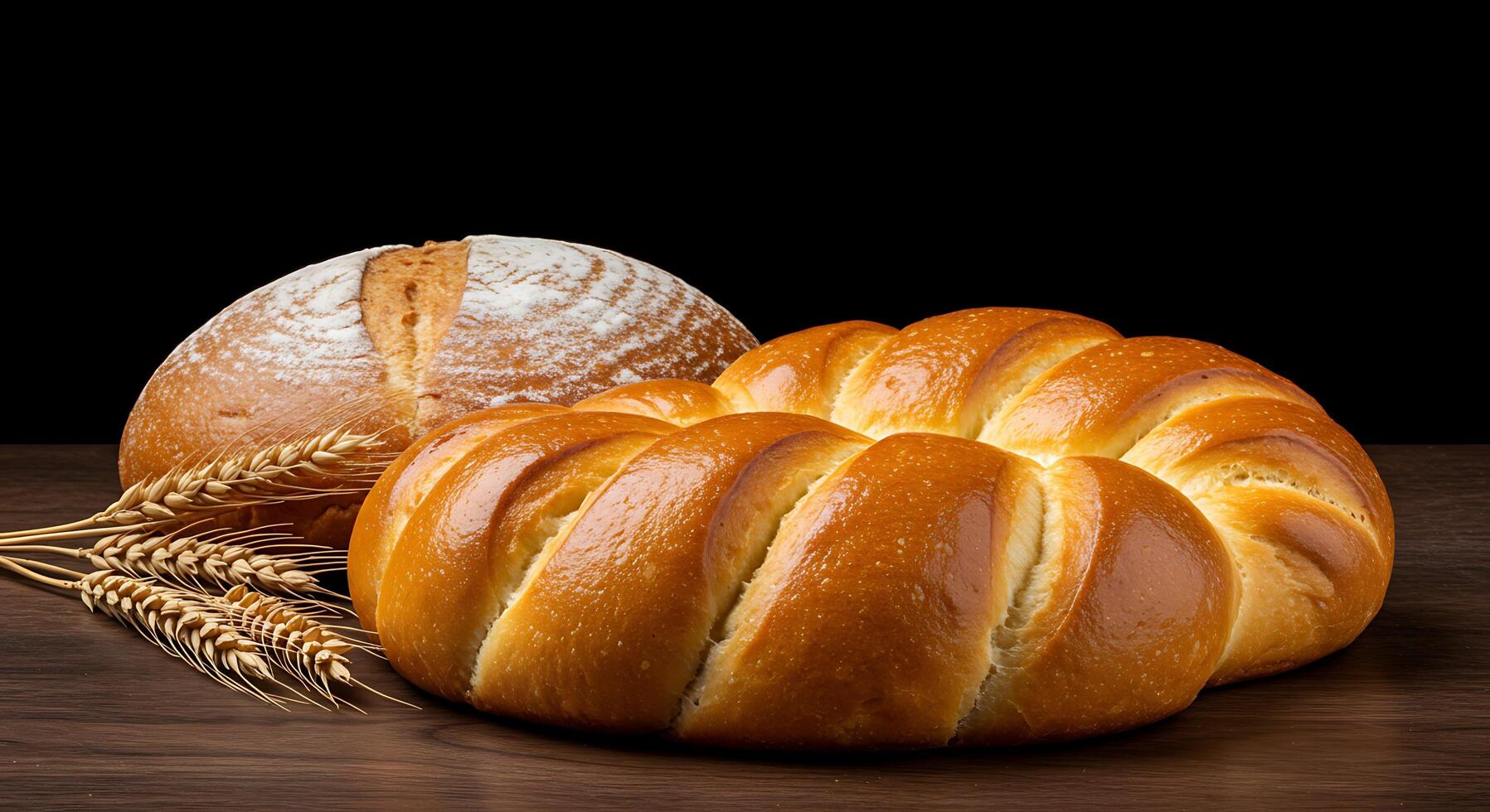 Realistic Texture of Bread with Perfect Crust Lighting photo