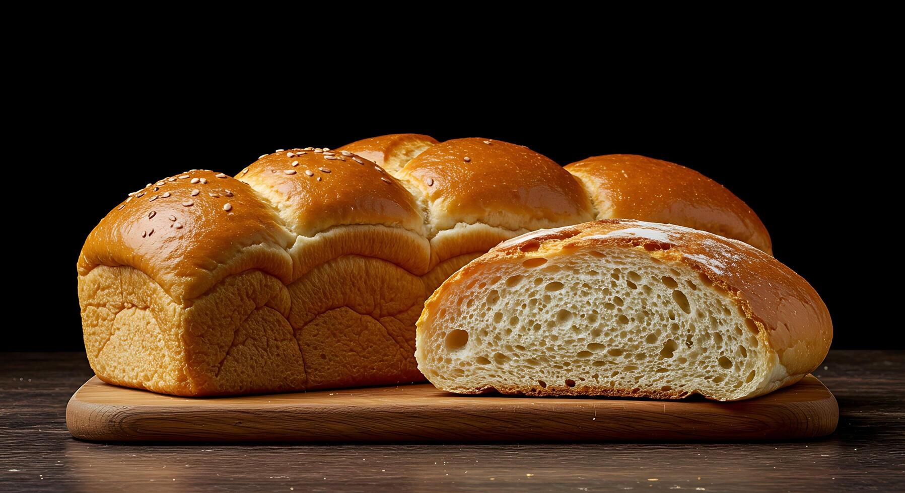 Soft Bread Center with Crusty Edges in HD photo