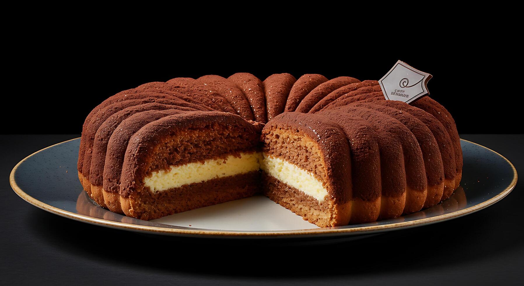 Dessert with Clean Styling and Glossy, Creamy Finish photo