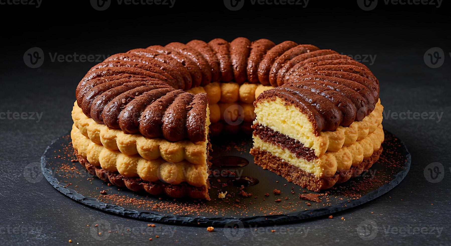 Sharp Focus Dessert Photography in Minimal Studio Setup photo