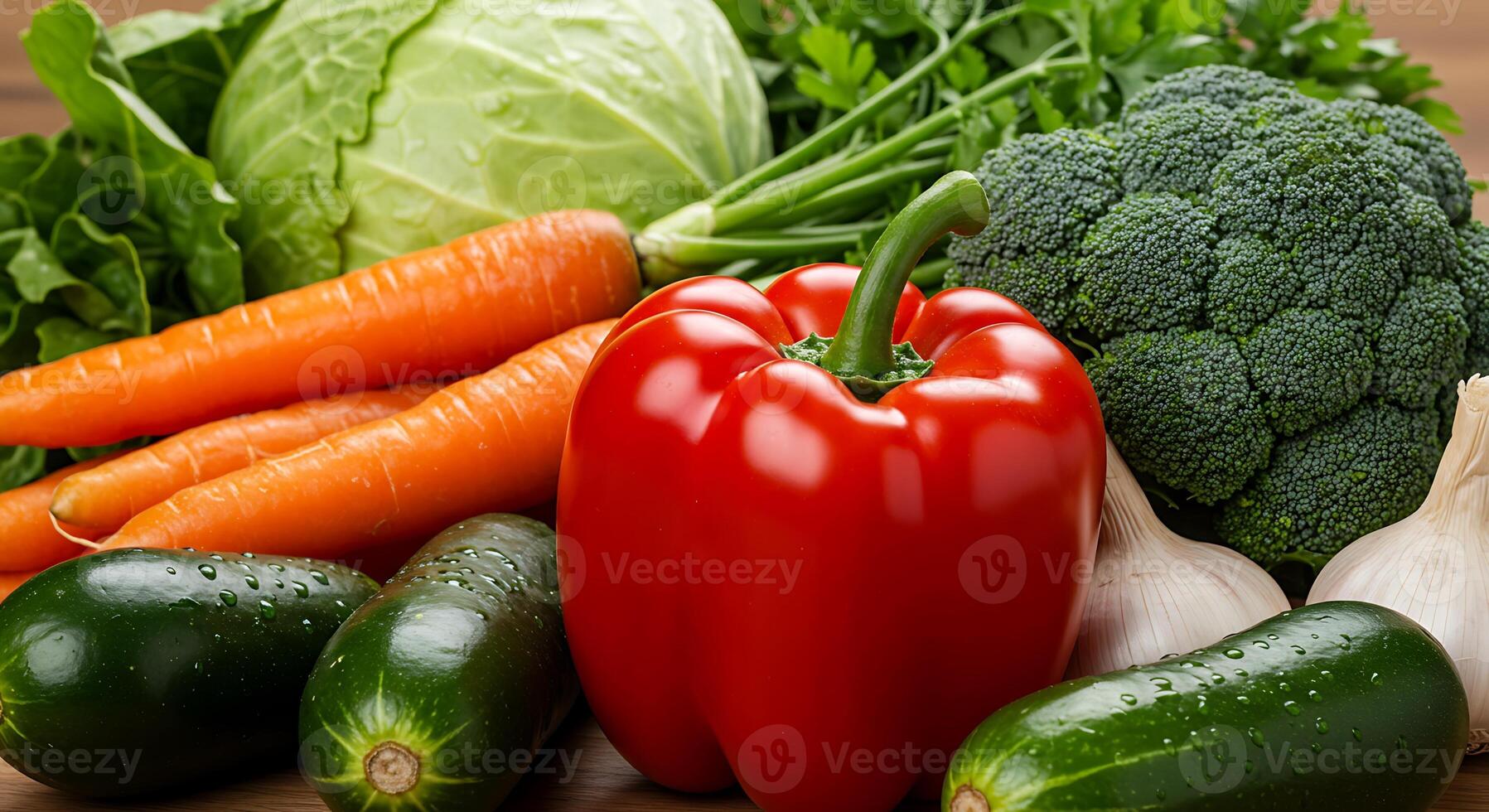 High-Resolution Vegetables in Bright, Natural Outdoor Setting photo