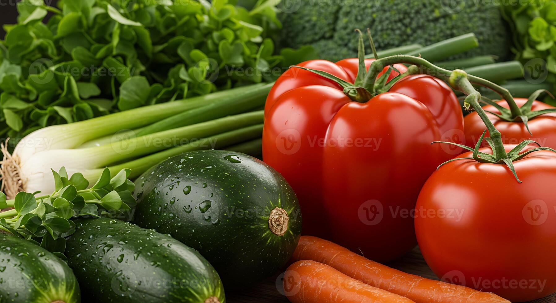 Colorful Vegetables with Sharp Focus in Lush Garden Lighting photo