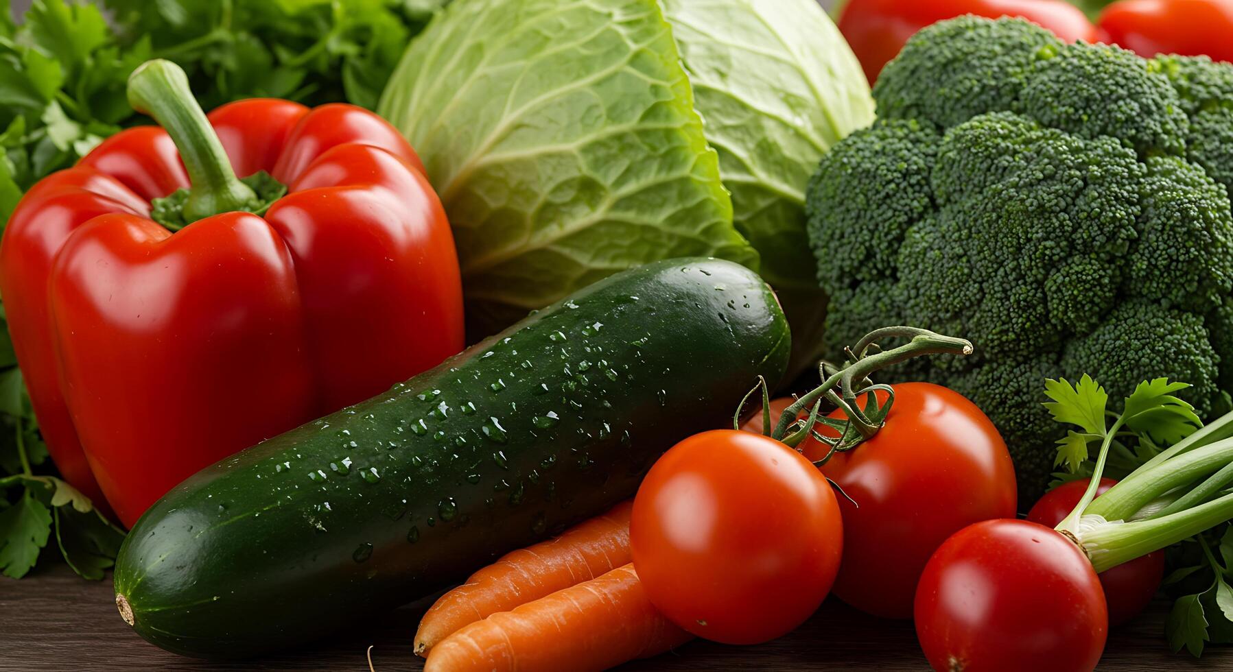 Vegetables with Crisp Detail in Outdoor Lighting and Focus photo