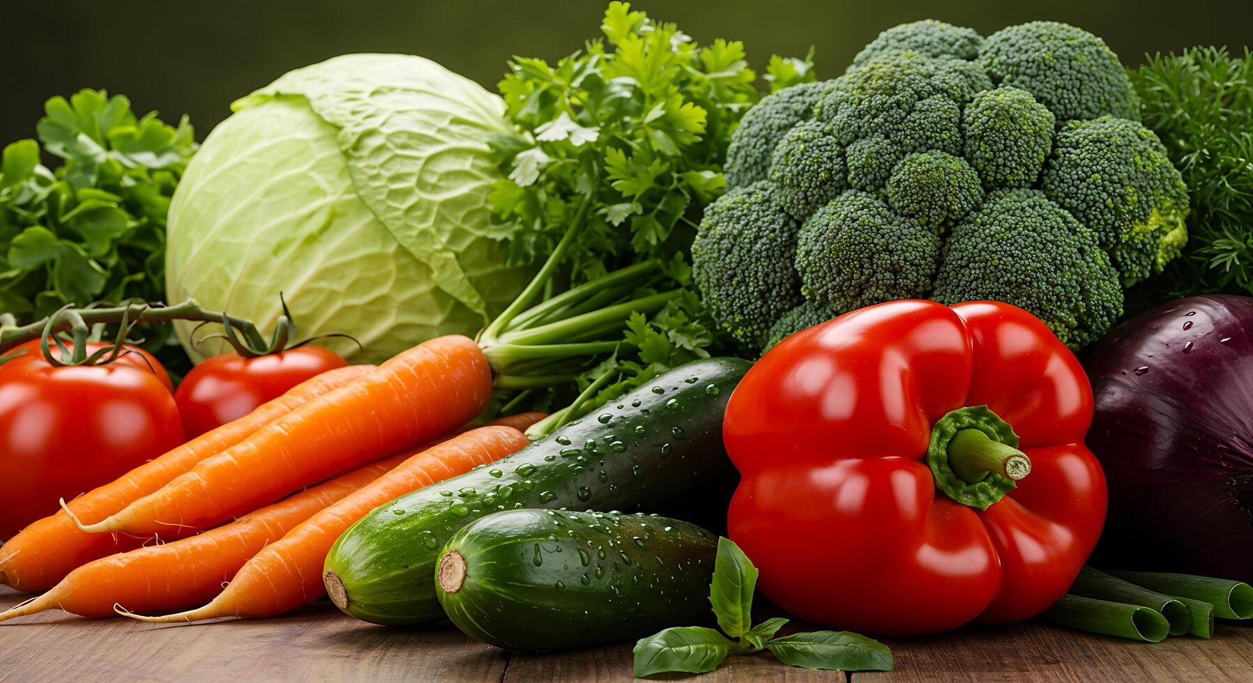 Vegetables Bursting with Color and Texture in High Detail photo