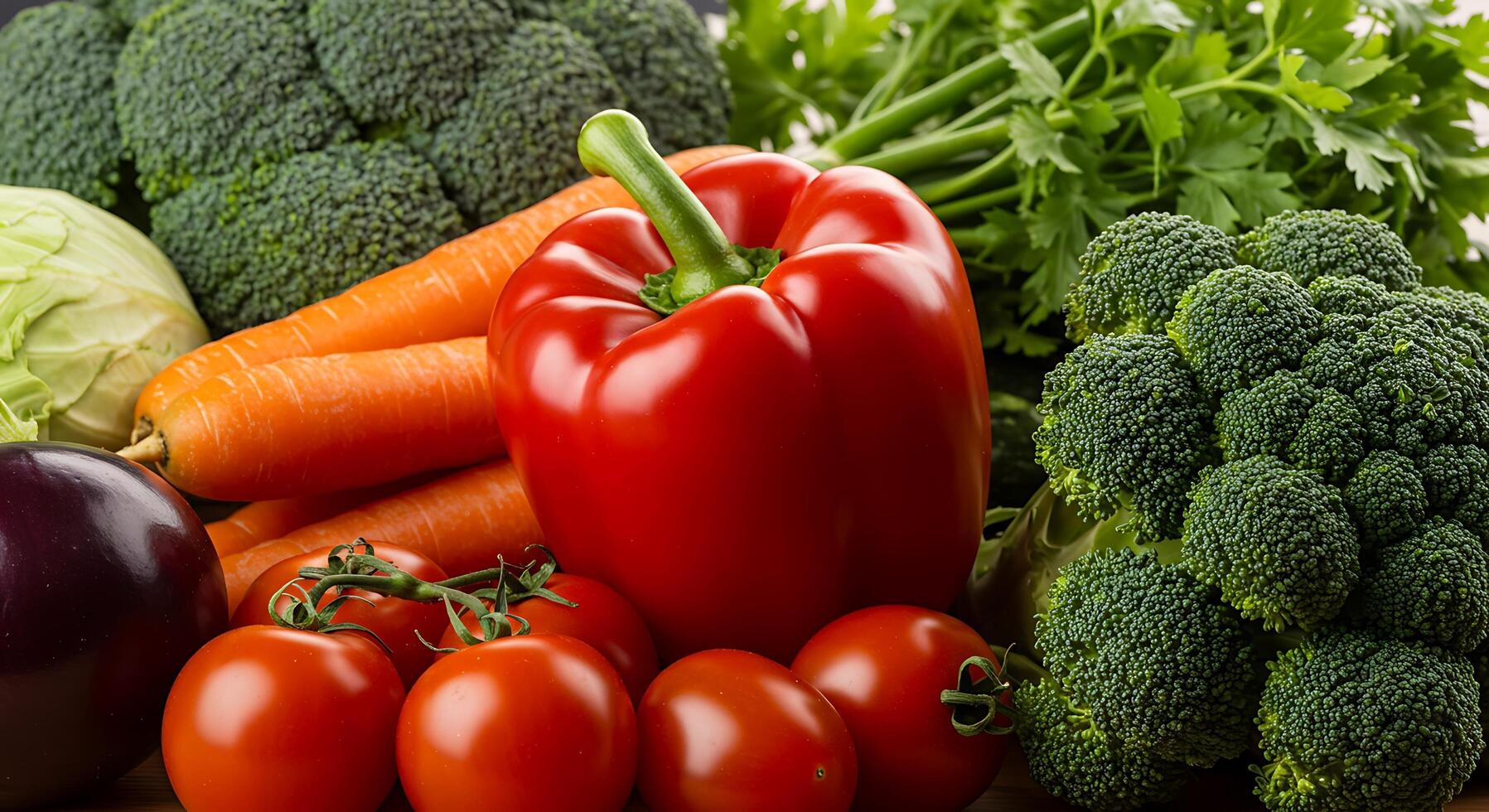 Realistic Fresh Vegetables in Bright Natural Outdoor Lighting photo