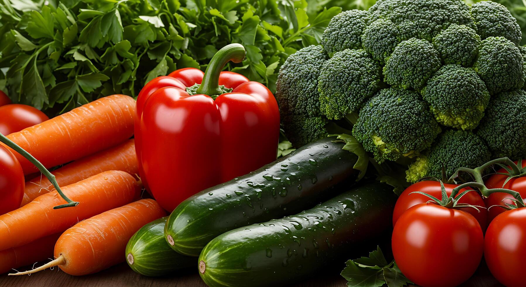 Lush Garden Vegetables in Sharp Detail and Real Color photo