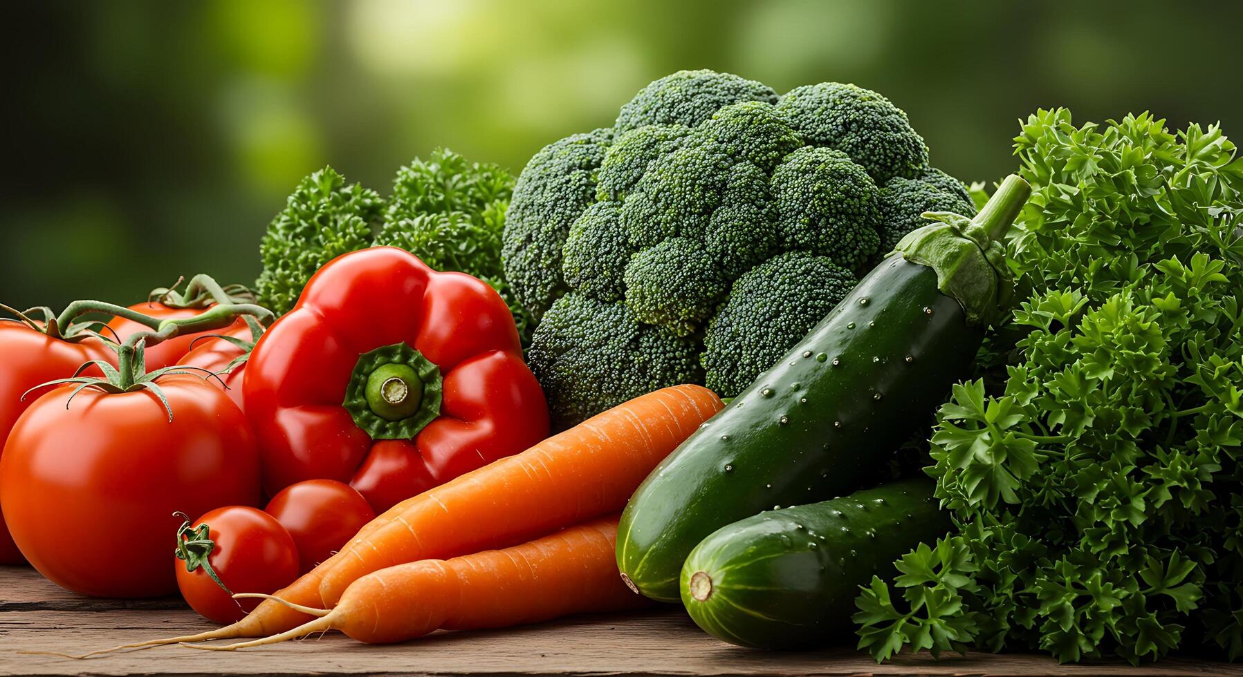 Stunning Image of Fresh Vegetables with Realistic Textures photo