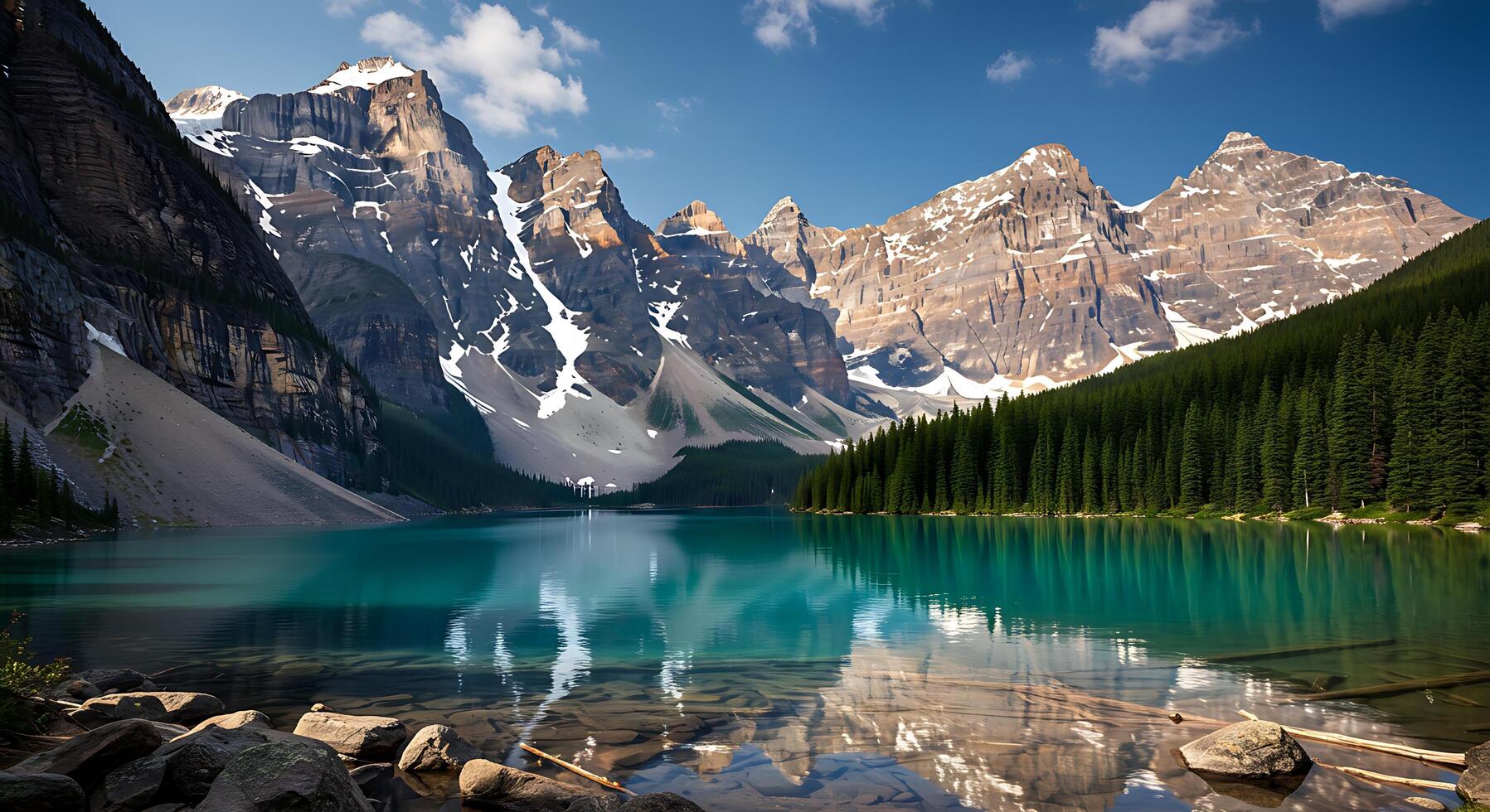 Dramatic Mountain View Captured in Beautiful Natural Lighting photo