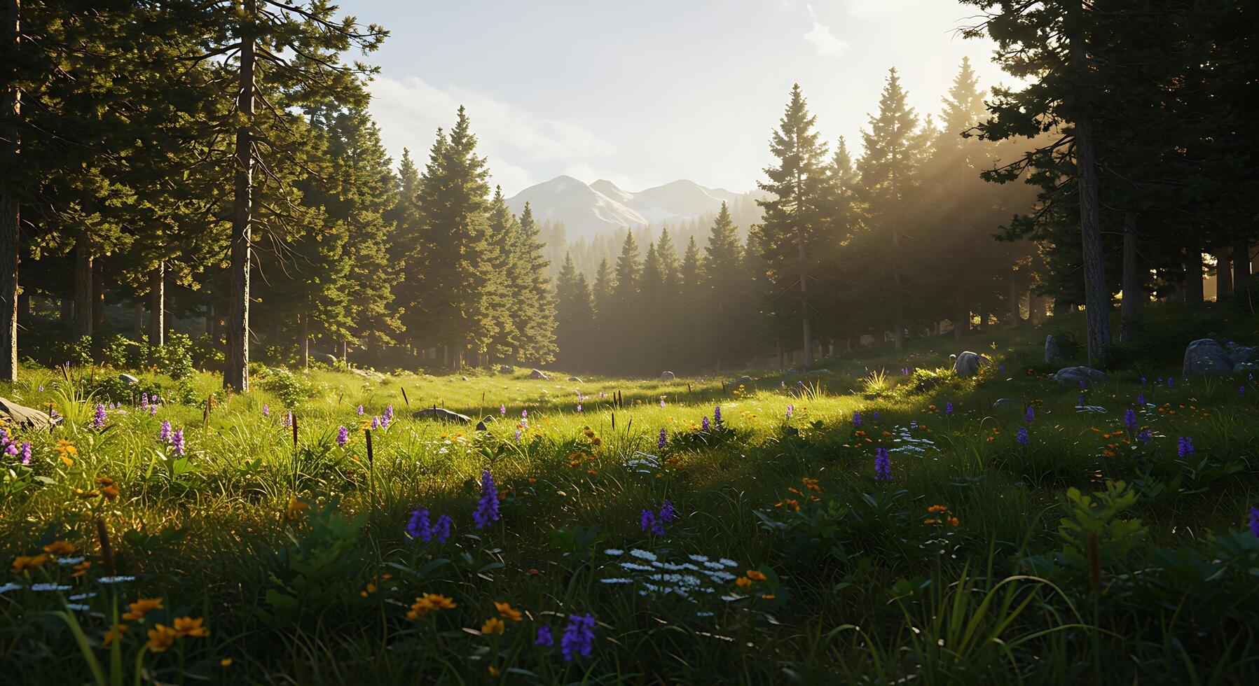 Elegant Natural View Captured in Soft, Clear Sunlight photo
