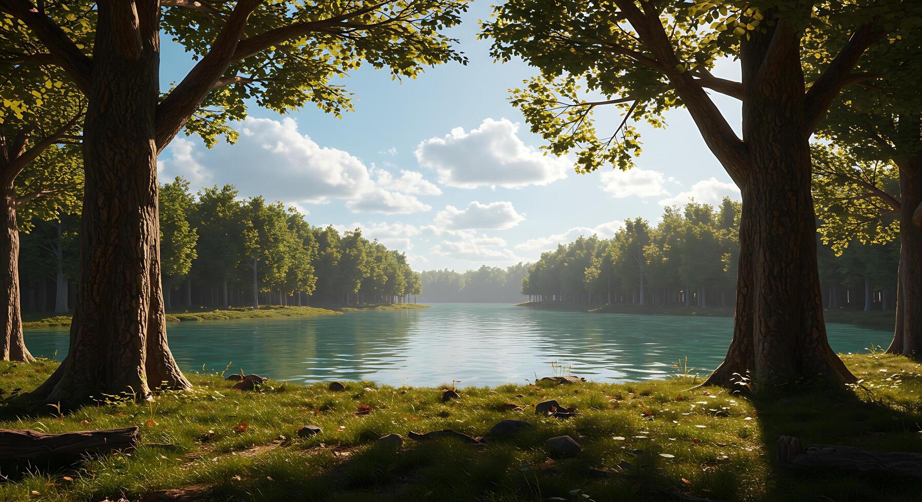 Elegant Morning Scene Captured in Clear Natural Illumination photo