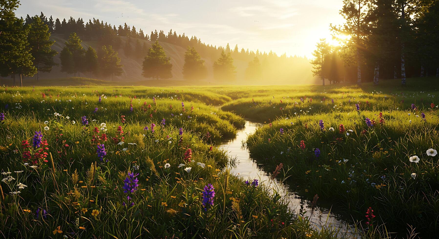 Breathtaking Forest and Sky Captured in Ultra Sharp Focus photo