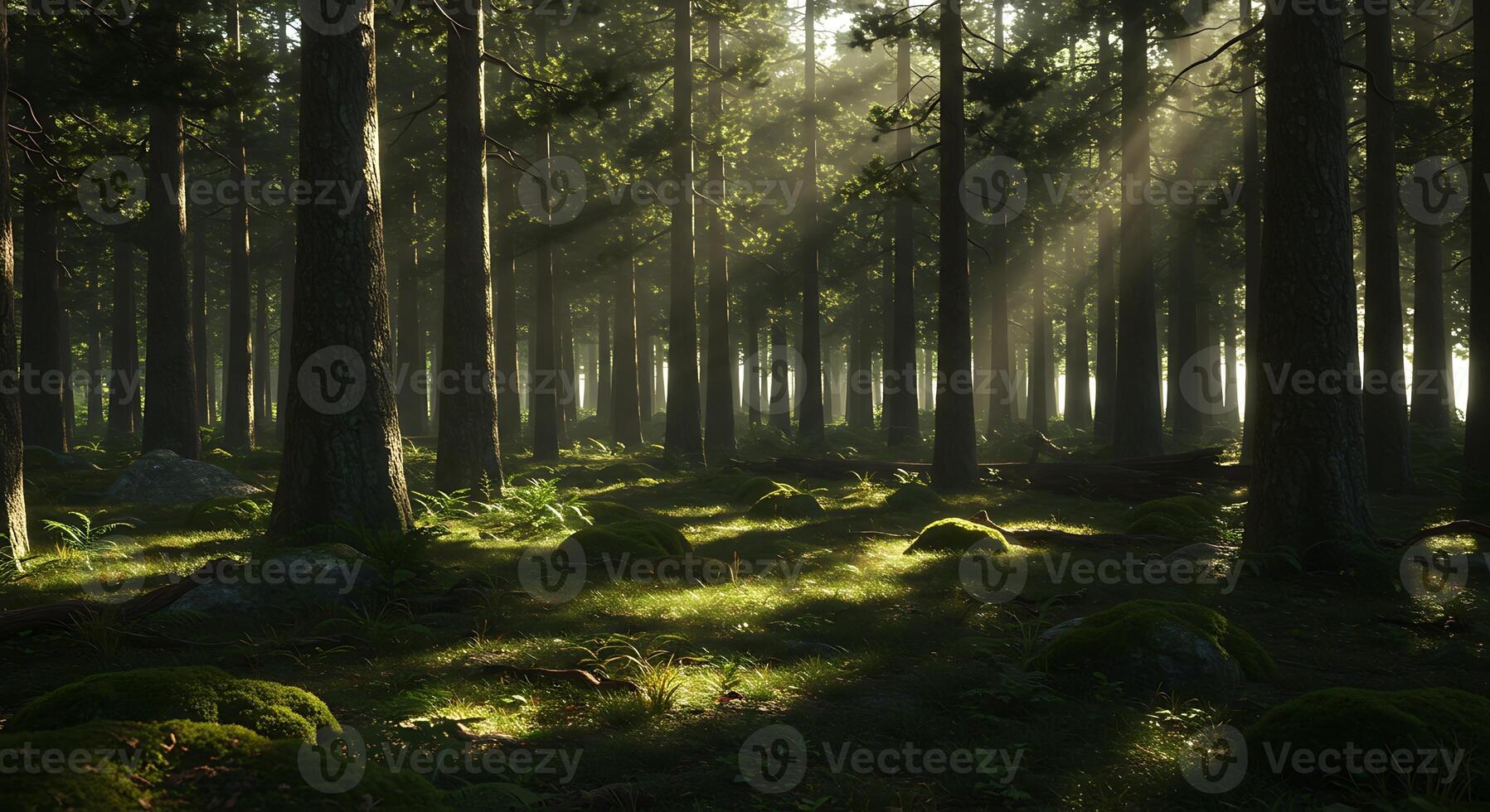 Beautiful Forest View Captured With Natural Lighting and Clear Focus photo