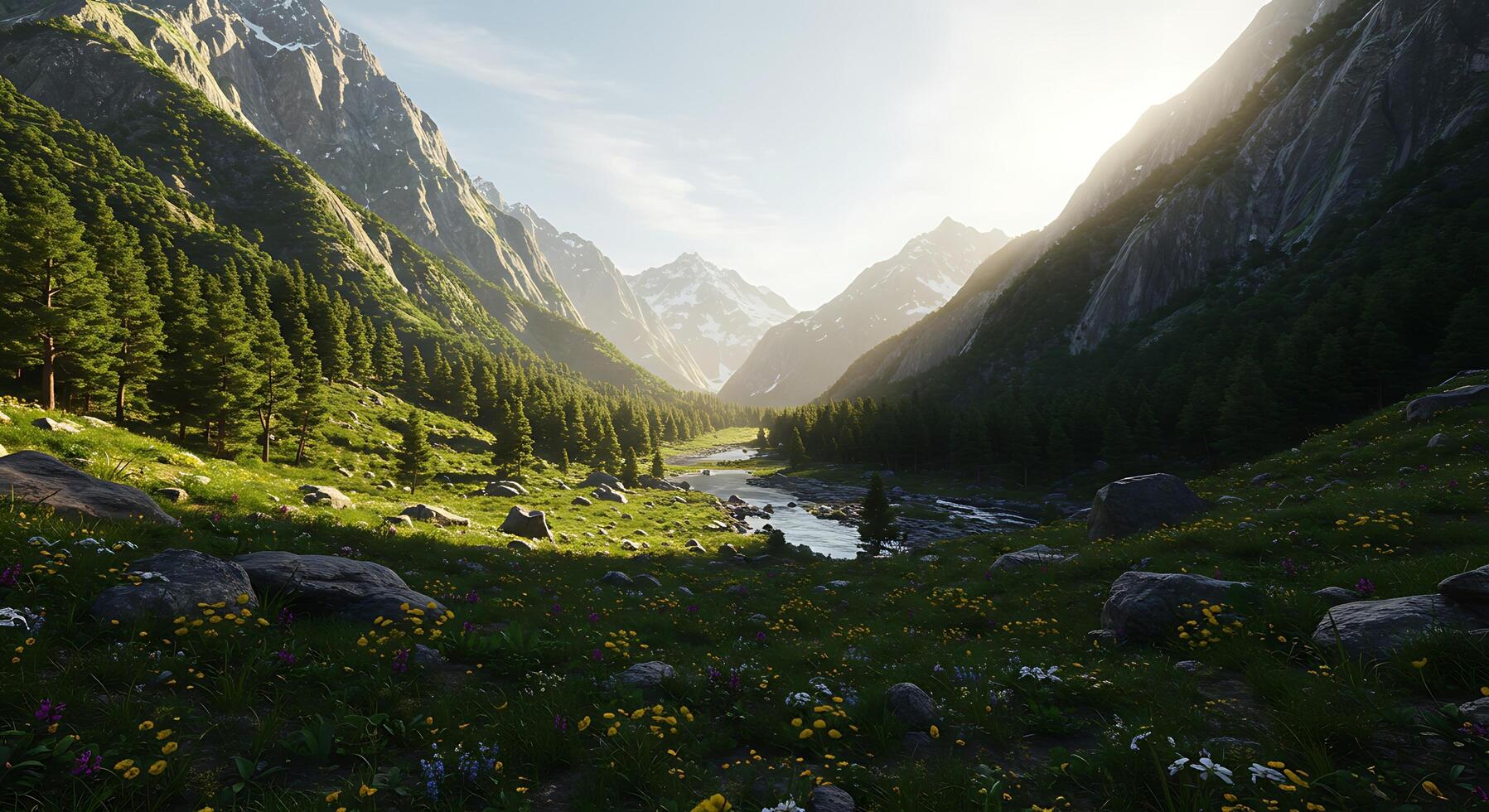Sharp Forest Shot In Natural Light With Fine Detail photo