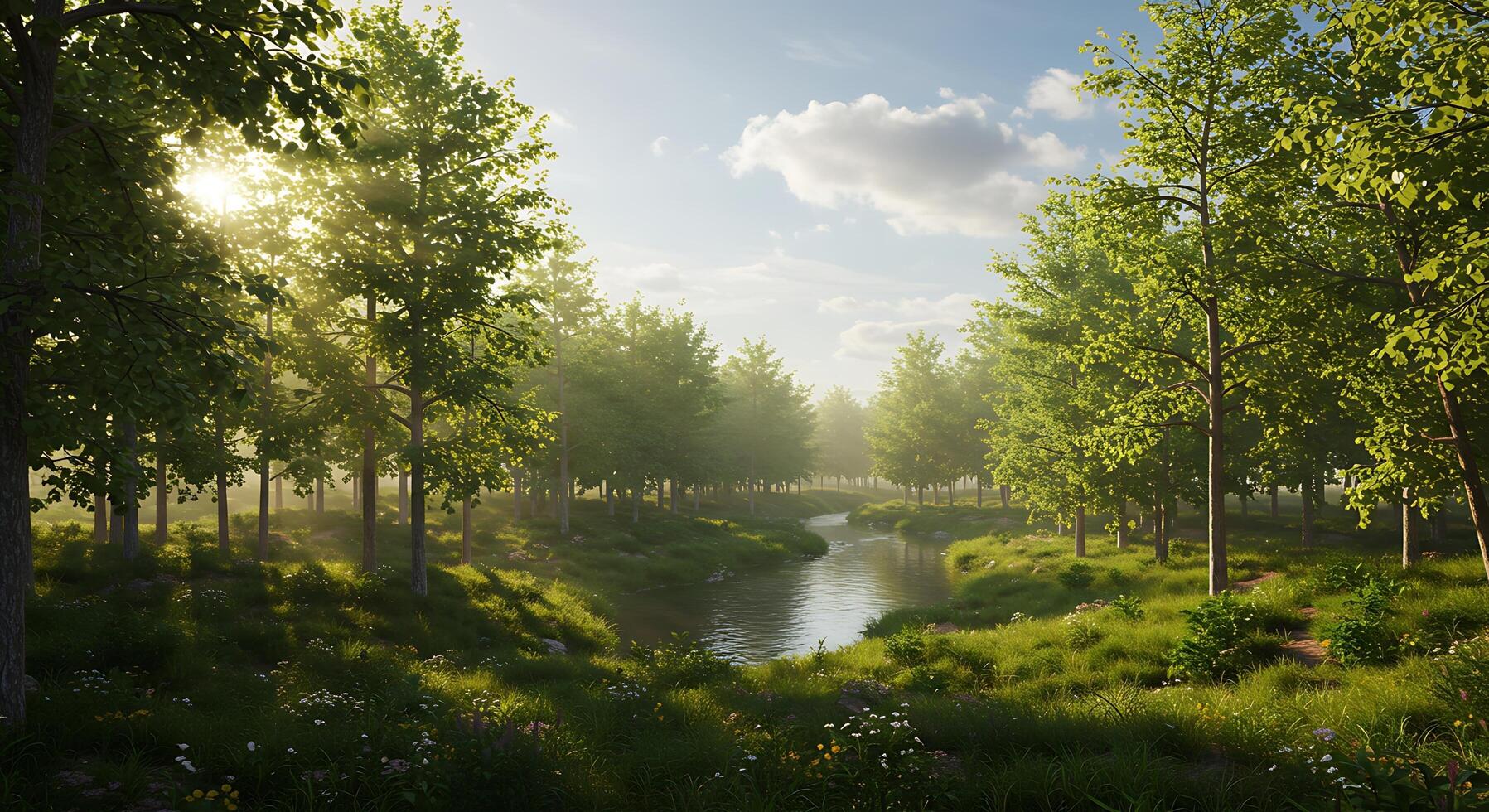 High-Quality Field Scene Captured With Natural Light and Detail photo